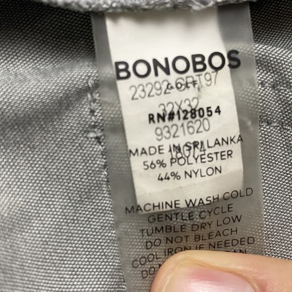 Bonobos Golf Performance Link 5 Pocket Slim Pants Gray Mens 32x32 Fit (34x30) - Picture 12 of 12